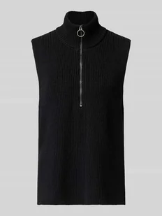 Bezrękawnik ze stójką i zamkiem błyskawicznym model ‘Julia’ - Swetry damskie - miniaturka - grafika 1