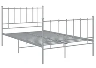 Łóżka - Szare metalowe łóżko industrialne120x200 cm M5-A75 - miniaturka - grafika 1
