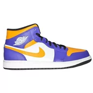 Buty trekkingowe męskie - Buty do chodzenia męskie Nike Air Jordan 1 los angeles lakers - miniaturka - grafika 1