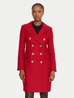Płaszcze damskie - Rinascimento Płaszcz wełniany CFC0126209003 Czerwony Regular Fit - miniaturka - grafika 1
