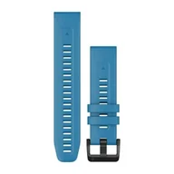 Akcesoria do smartwatchy - Garmin Silikonowy pasek QuickFit 22 mm - Fenix 5/6/7 oraz Epix 2/Quatix 7 - błękitny z czarnym zapięciem [010-13111-30] 010-13111-30 - miniaturka - grafika 1
