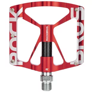 Pedały Rowerowe Platformowe Rockbros Aluminiowe Red - Pedały rowerowe - miniaturka - grafika 1