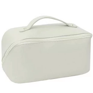 Aptel, Kosmetyczka Podróżna Z Wieloma Przegrodami 23x11,5x10,5cm Ekoskóra Ecru Bq71 - Kosmetyczki, organizery i kuferki - miniaturka - grafika 1