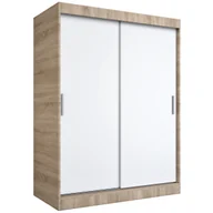 Szafy - Szafa przesuwna MODUO COMFORT 150 dąb sonoma/biała mat gładka - miniaturka - grafika 1