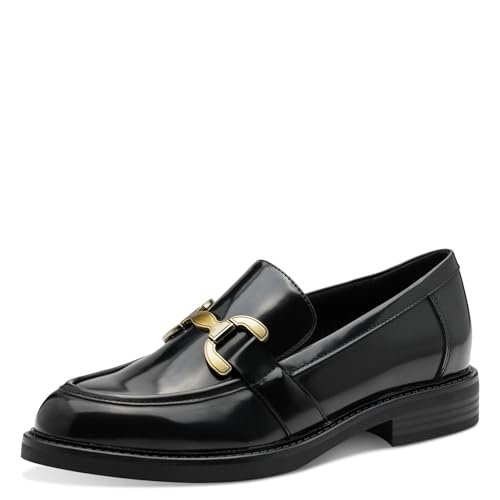 Marco Tozzi Damskie kapcie 2-24307-45, czarne szczotki, 37 EU, Black Brush, 37 EU