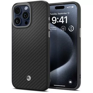 Etui SPIGEN Enzo Aramid Mag MagSafe do Apple iPhone 15 Pro Max Czarny matowy - Etui i futerały do telefonów - miniaturka - grafika 1