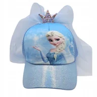 Czapki damskie - Czapka z Daszkiem Elsa Kraina lodu niebieska dla małej księżniczki - miniaturka - grafika 1