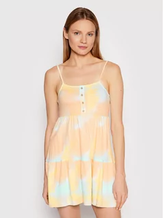 Sukienki - Roxy Sukienka letnia Beach Hangs Tie Dye ARJKD03242 Beżowy Regular Fit - grafika 1