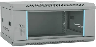 vidaXL Szafa sieciowa z przechowywaniem Szary 60 x 45 x 28 cm Stal - Szafy rack - miniaturka - grafika 1