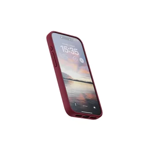 Njord byELEMENTS Suede Etui zamszowe do iPhone 15 Pro z MagSafe - Czerwone - Etui i futerały do telefonów - miniaturka - grafika 5