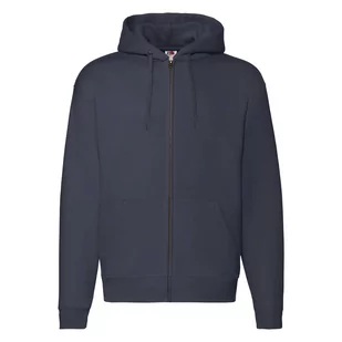 Bluza męska rozpinana z kapturem Premium Fruit of the Loom - Ciemnogranatowy XL - Bluzy męskie - miniaturka - grafika 1
