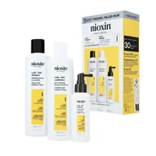 Zestawy kosmetyków damskich - NIOXIN PRO CLINICAL SYSTEM KIT 1 Zestaw do włosów naturalnych i lekko przerzedzonych 2x300 ml + 100 ml - miniaturka - grafika 1