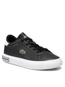 Buty dla dziewczynek - Lacoste Sneakersy Powercourt 0721 1 Suc 7-41SUC0014312 Czarny - miniaturka - grafika 1