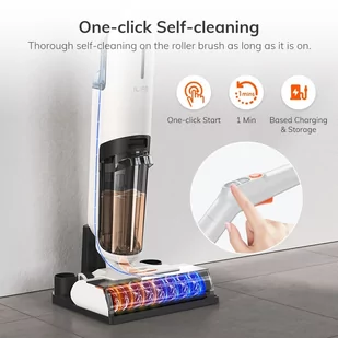 ILIFE W90 Cordless Wet Dry Vacuum Cleaner, 3 in 1 Vacuum Mop and Wash, Self-Cleaning, 700ml Water Tank, 30Mins Runtime - Odkurzacze pionowe - miniaturka - grafika 4