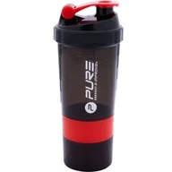 Shakery i bidony sportowe - Shaker PURE 2 IMPROVE 7095725 Czarno-czerwony (500 ml) - miniaturka - grafika 1