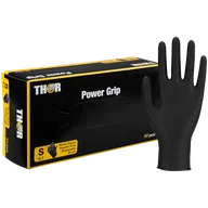 Rękawiczki jednorazowe - Thor Power Grip, rękawice nitrylowe, niejałowe, bezpudrowe, czarne, rozmiar S, 50 sztuk - miniaturka - grafika 1