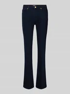 Spodnie damskie - Jeansy z poszerzaną nogawką o kroju regular fit z mieszanki bawełny - miniaturka - grafika 1