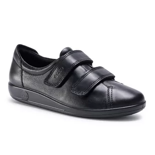 Ecco Półbuty Soft 2.0 20651356723 Black With Black Sole - Półbuty damskie - miniaturka - grafika 1