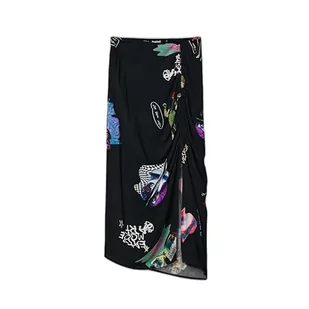 Desigual Damska spódnica, czarny, XL - Spódnice - miniaturka - grafika 1