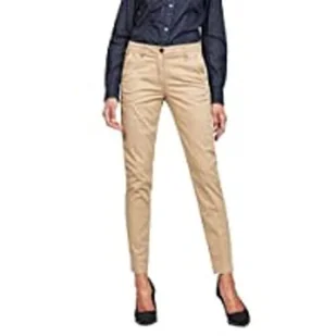 G-STAR RAW Damskie spodnie chinosy Bronson ze średnim stanem, Beżowy (Sahara D03166-5488-436), 30W / 32L - Spodnie damskie - miniaturka - grafika 1