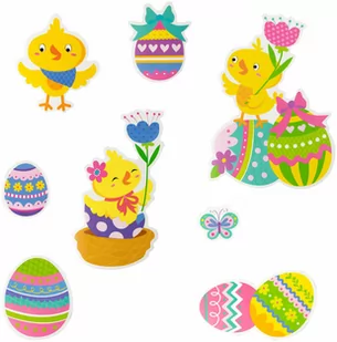 Dekoracyjne naklejki wielkanocne - 8 elem. - Wielkanoc - miniaturka - grafika 1