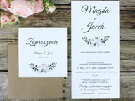 Kartki okolicznościowe i zaproszenia - Zaproszenie personalizowane na ślub z kopertą - 6 szt. - miniaturka - grafika 1