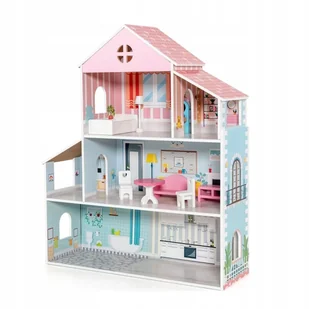Drewniany domek dla lalek 71 x 23,5 x 87 cm - Domki dla lalek - miniaturka - grafika 1