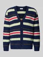 Swetry męskie - Kurtka z dzianiny o kroju relaxed fit z dodatkiem wełny - miniaturka - grafika 1