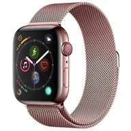 Akcesoria do zegarków - DEVIA Pasek Elegant Milanese do Apple Watch 44mm/ 42mm rose gold - miniaturka - grafika 1