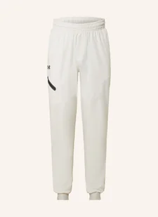 Under Armour Spodnie Treningowe Unstoppable beige - Koszulki i topy damskie - miniaturka - grafika 1