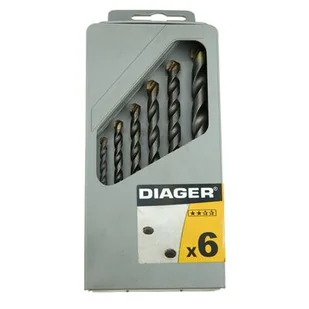 Diager Wiertło do betonu Standard 4 5 6 7 8 10 mm zestaw 6 szt. - Wiertła - miniaturka - grafika 1