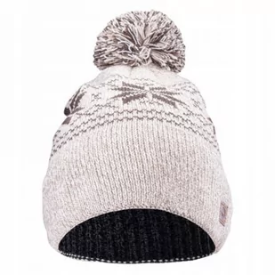 Czapka Hi-tec Pascal W (kolor Biały. Beżowy/Kremowy, rozmiar ONE SIZE) - Czapki damskie - miniaturka - grafika 3