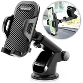 Pozostałe akcesoria do telefonów - UCHWYT SAMOCHODOWY NA TELEFON STOJAK KOKPIT SZYBA - miniaturka - grafika 1