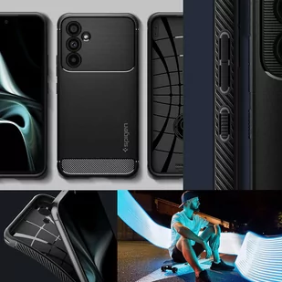 Etui na telefon Spigen Rugged Armor obudowa ochronna do Samsung Galaxy A54 5G Matte Black + Szkło - Etui i futerały do telefonów - miniaturka - grafika 6