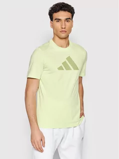 Koszulki męskie - Adidas T-Shirt Future Icons Logo HF4758 Zielony Regular Fit - grafika 1