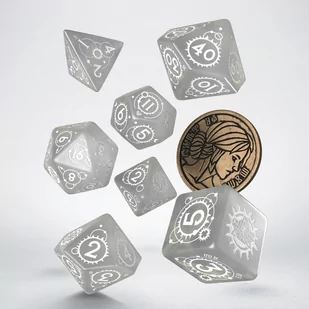 Wiedźmin Ciri Pani Czasów i Miejsc Zestaw 7 Kości Kostek RPG + Moneta - Akcesoria do gier planszowych - miniaturka - grafika 1
