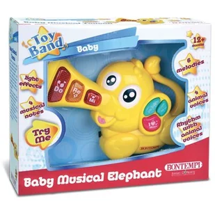 Baby Muzyczny słonik Bontempi - Zabawki interaktywne dla dzieci - miniaturka - grafika 1