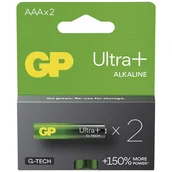 Baterie i akcesoria - Baterie alkaliczne GP Ultra Plus AAA (LR03, 2 ks - miniaturka - grafika 1