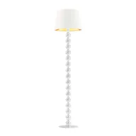 Lampy stojące - Biała lampa podłogowa do salonu BANGKOK GOLD - miniaturka - grafika 1