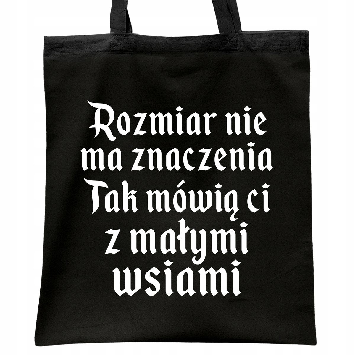 Torba bawełniana czarna na zakupy 1670 Rozmiar Nie Ma Znaczenia