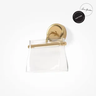 CABARET MOD170WL-L8BS3K2 kinkiet krótki LED 8W mosiądz szkło przezroczyste - Lampy ścienne - miniaturka - grafika 1