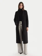 Płaszcze damskie - ViCOLO Płaszcz wełniany TF0002 Czarny Regular Fit - miniaturka - grafika 1