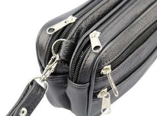 Saszetka Męska Skórzana Mała MAGRE (PL) PIOTR II Skóra Naturalna 17 x 10 x 7,5 [cm] - Nerki - miniaturka - grafika 5