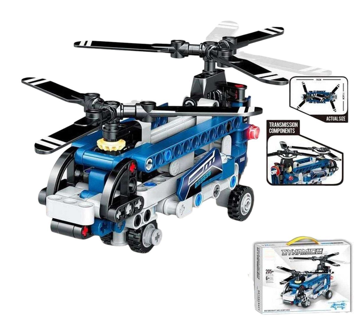 KLOCKI TECHNICZNE ŚMIGŁOWIEC ROTORCRAFT HELICOPTERS 205+ ELEMENTÓW