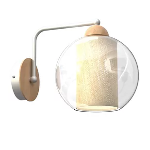 Kinkiet Tela ze szkła i rattanu - Lampy ścienne - miniaturka - grafika 1