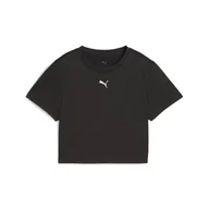 Koszulki sportowe damskie - Damska krótka koszulka TAD ESSENTIALS PUMA Black - miniaturka - grafika 1