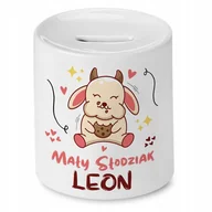 Skarbonki - Skarbonka 330 ml Dla Leona Syna Dziecka Prezent z Nadrukiem ze Zdjęciem + Opakowanie na prezent (wzór 04) - miniaturka - grafika 1