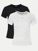 Koszulki i topy damskie - Tommy Jeans Komplet 2 t-shirtów DW0DW21430 Kolorowy Slim Fit - miniaturka - grafika 1
