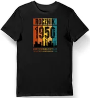 Koszulki męskie - Koszulka męska na 75 urodziny 1950 limitowana edycja czarna S - miniaturka - grafika 1