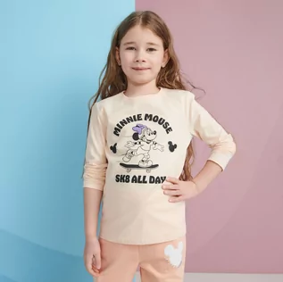 Koszulki dla dziewczynek - Sinsay - Koszulka Myszka Minnie - Kremowy - grafika 1